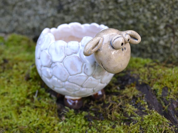 Ceramic flower top sheep Dolkar