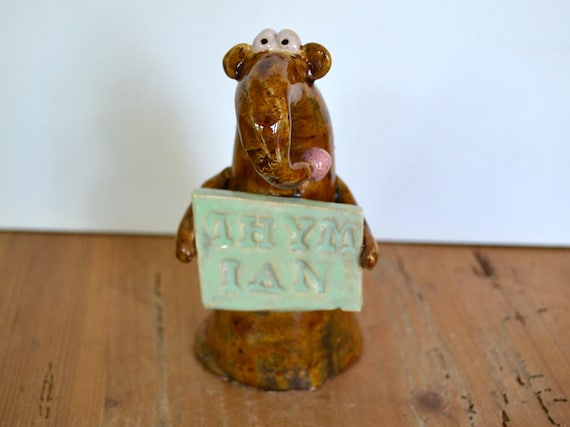sweet ceramic herbs mouse kanani - thyme