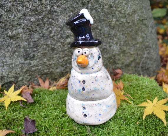 Ceramic Christmas Decoration Snowman Simon