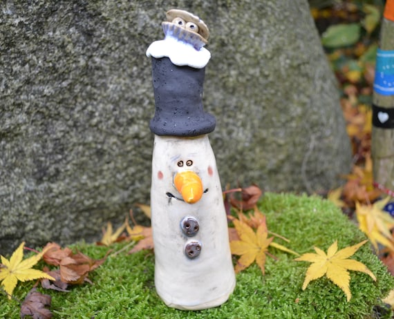 Ceramic Christmas Decoration Snowman Dominik