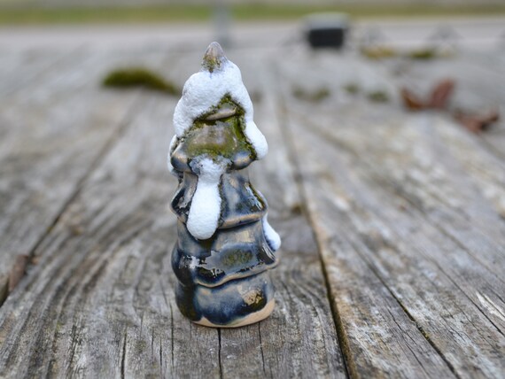 Wintery mini ceramic tree with snow