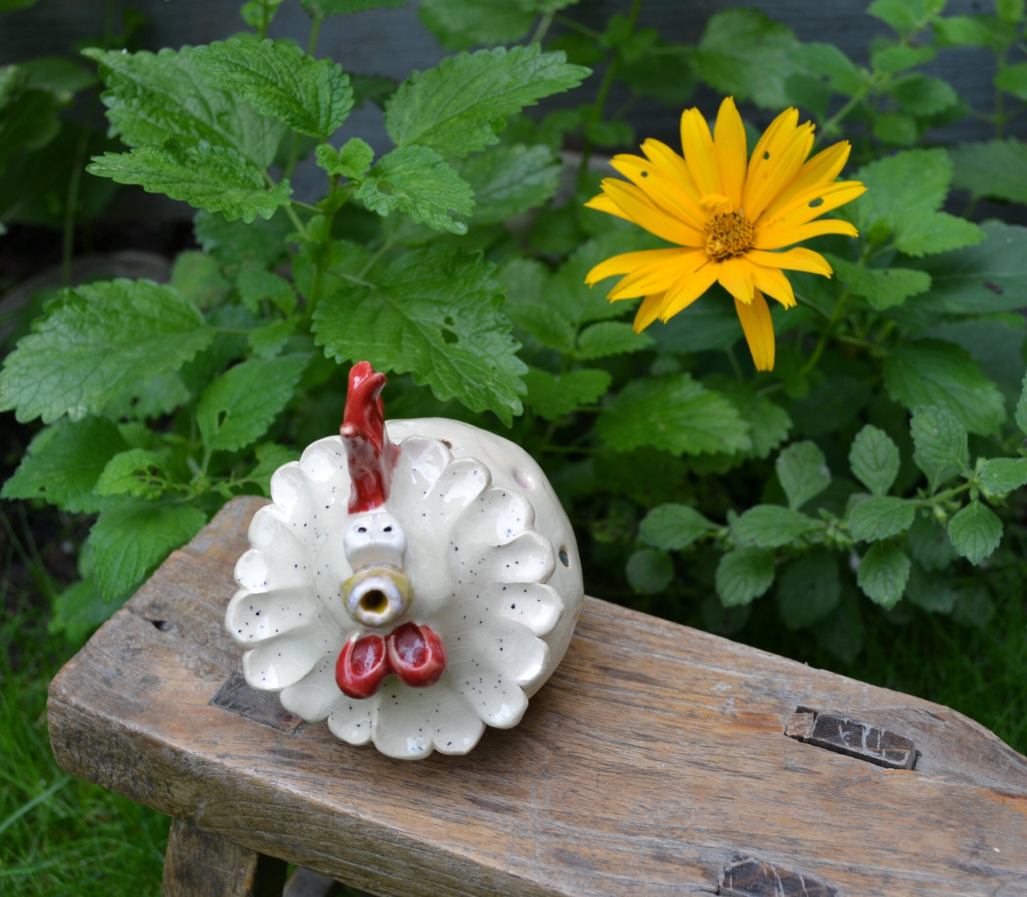 Garden Ceramic Sculpture Rooster Warin
