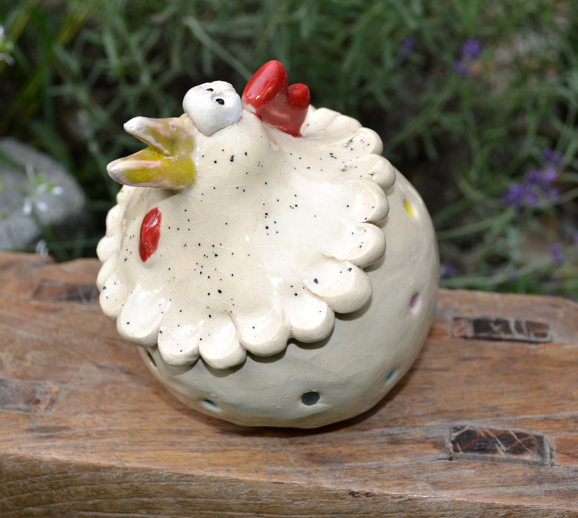 Garden Ceramic sculpture Rooster Wesley