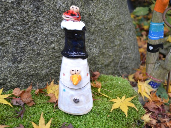 Ceramic Christmas Decoration Snowman Theodor
