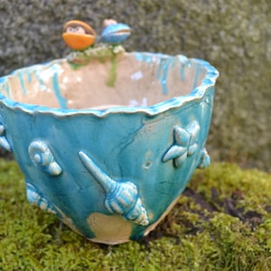 Keramik Vase Muscheln am Strand