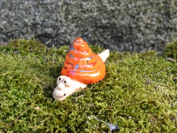 Ceramic flowerbed snail Lissi