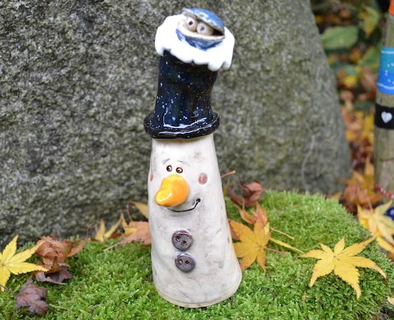 Ceramic Christmas Decoration Snowman Emilio