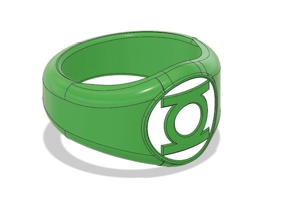 Green Lantern Glow in the Dark Ring / Sterling Silver 925 Ring / - Etsy