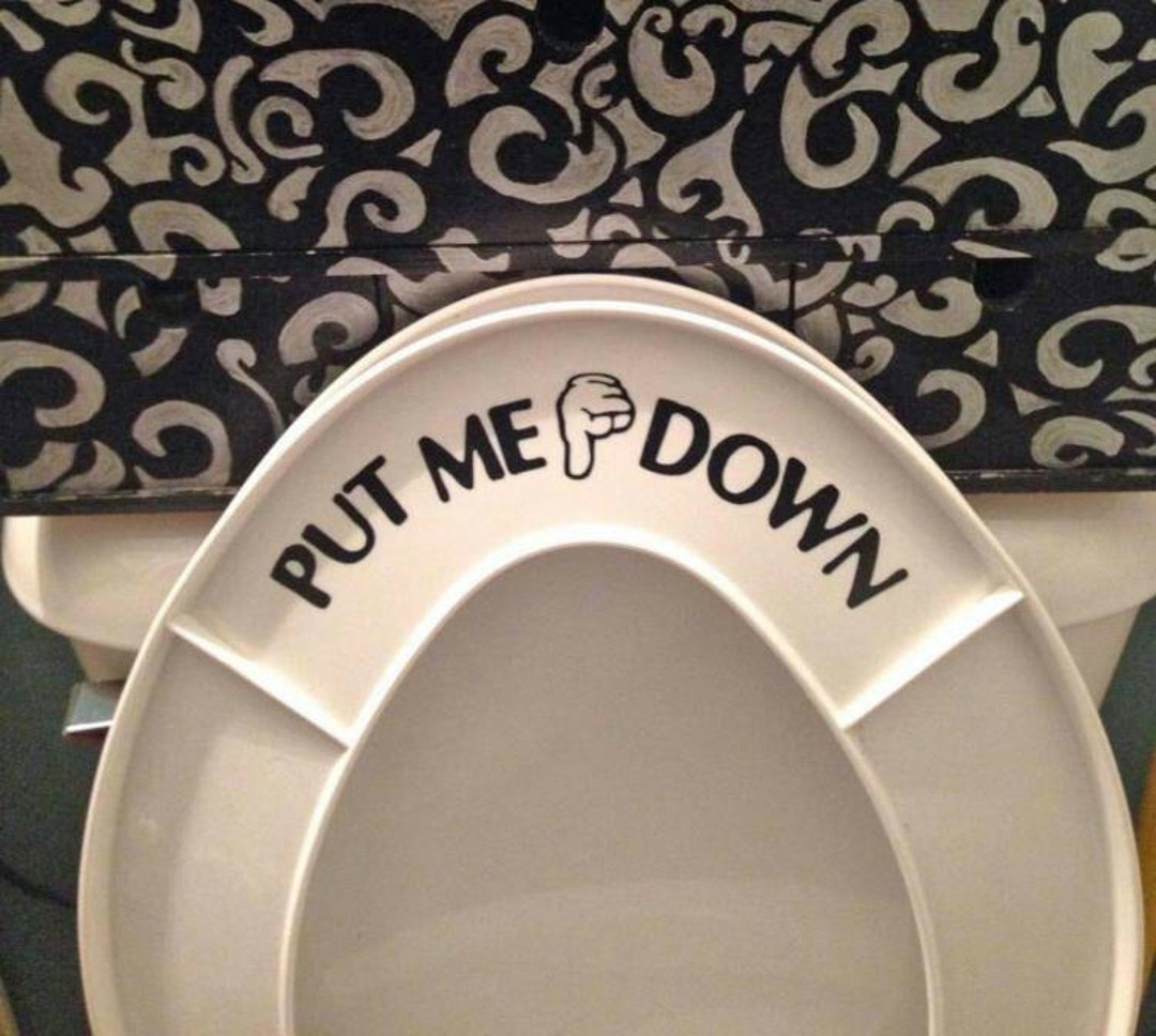 Put Me Down Toilet Seat Decal - Etsy