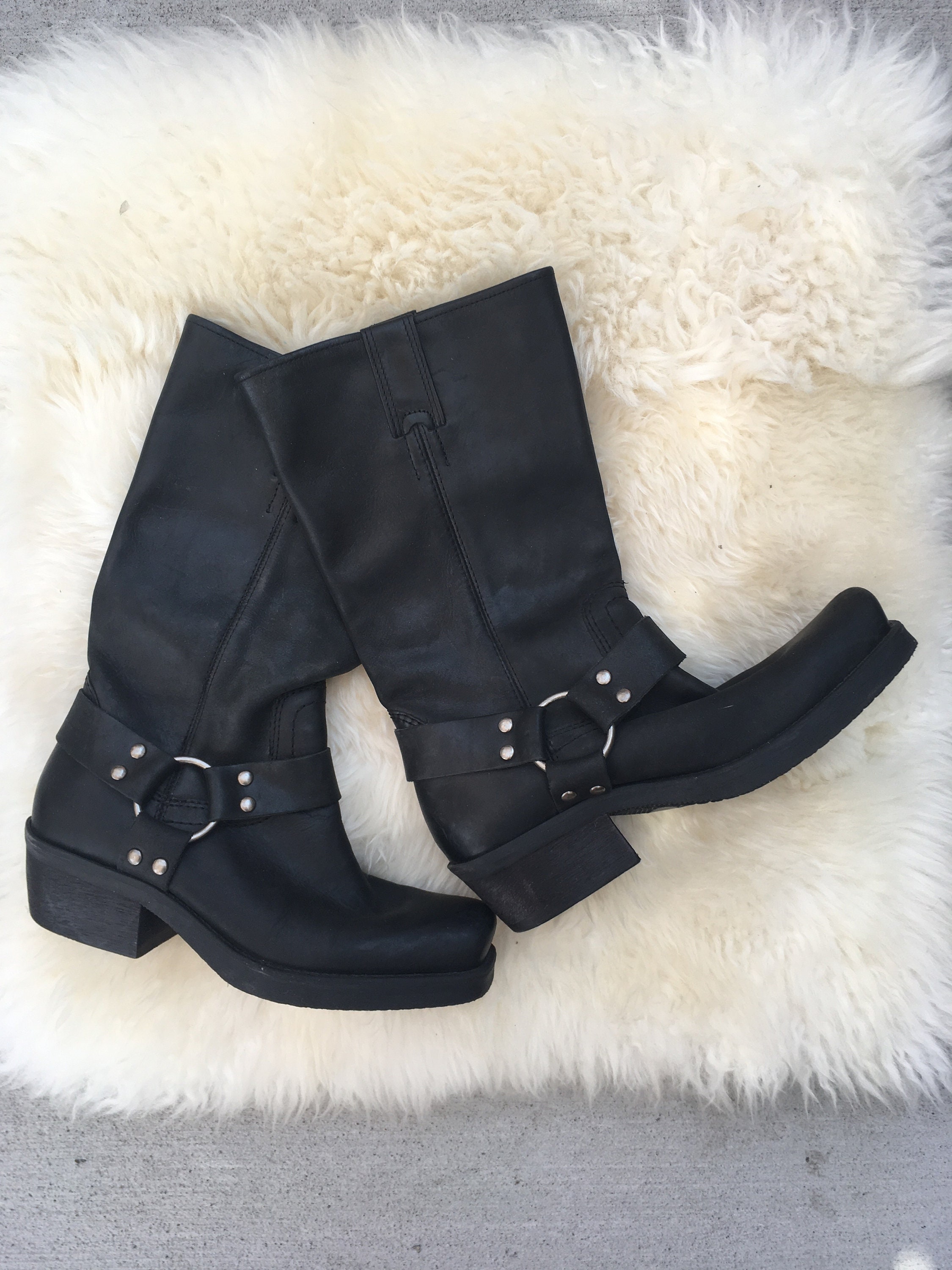 biker boots harness