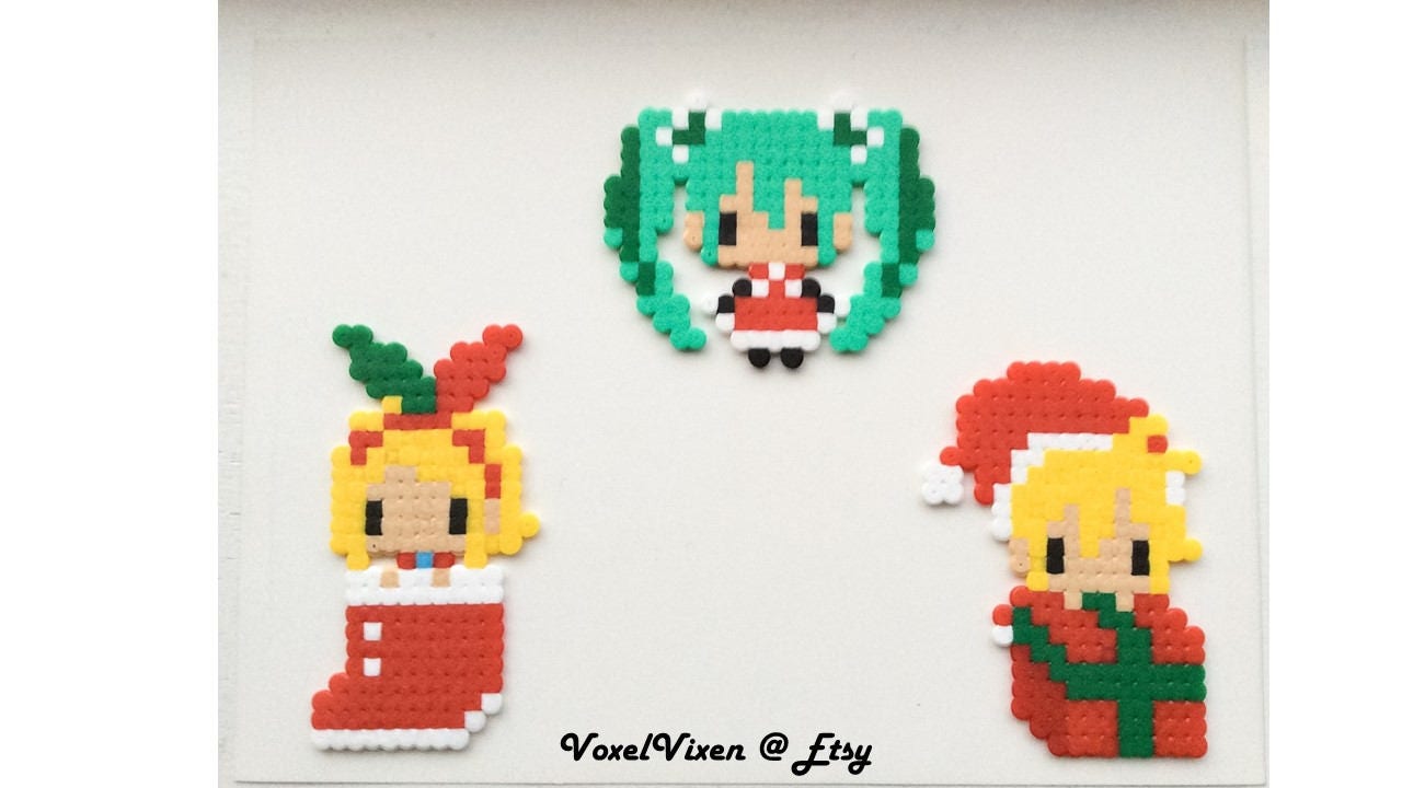 Vocaloid Pixel Perler Weihnachtsbaum Dekorationen Kugeln Etsy