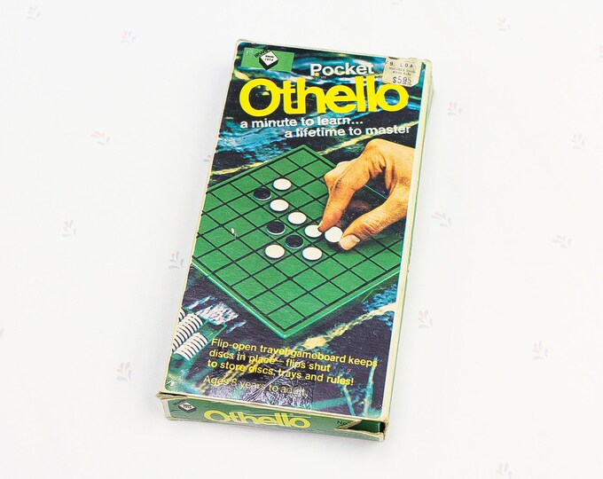 Pocket Othello Game Vintage Game for Him Travel Games for Etsy
