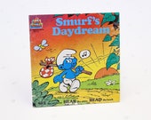 Vintage Smurf 39 s Daydream Record Book for Kids, The Smurfs Vinyl Record Set w Read Along Book, Kids Record Album Sealed, Smurfs Vinyl Album