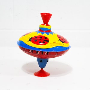 Zabawka LBZ Spin Top z metalu, kolekcjonerska zabawka dla dzieci, zabawka Spin Top, bączki Vintage, zabawki dla dzieci, zabawki Vintage, antyczna zabawka, zabawka blaszana