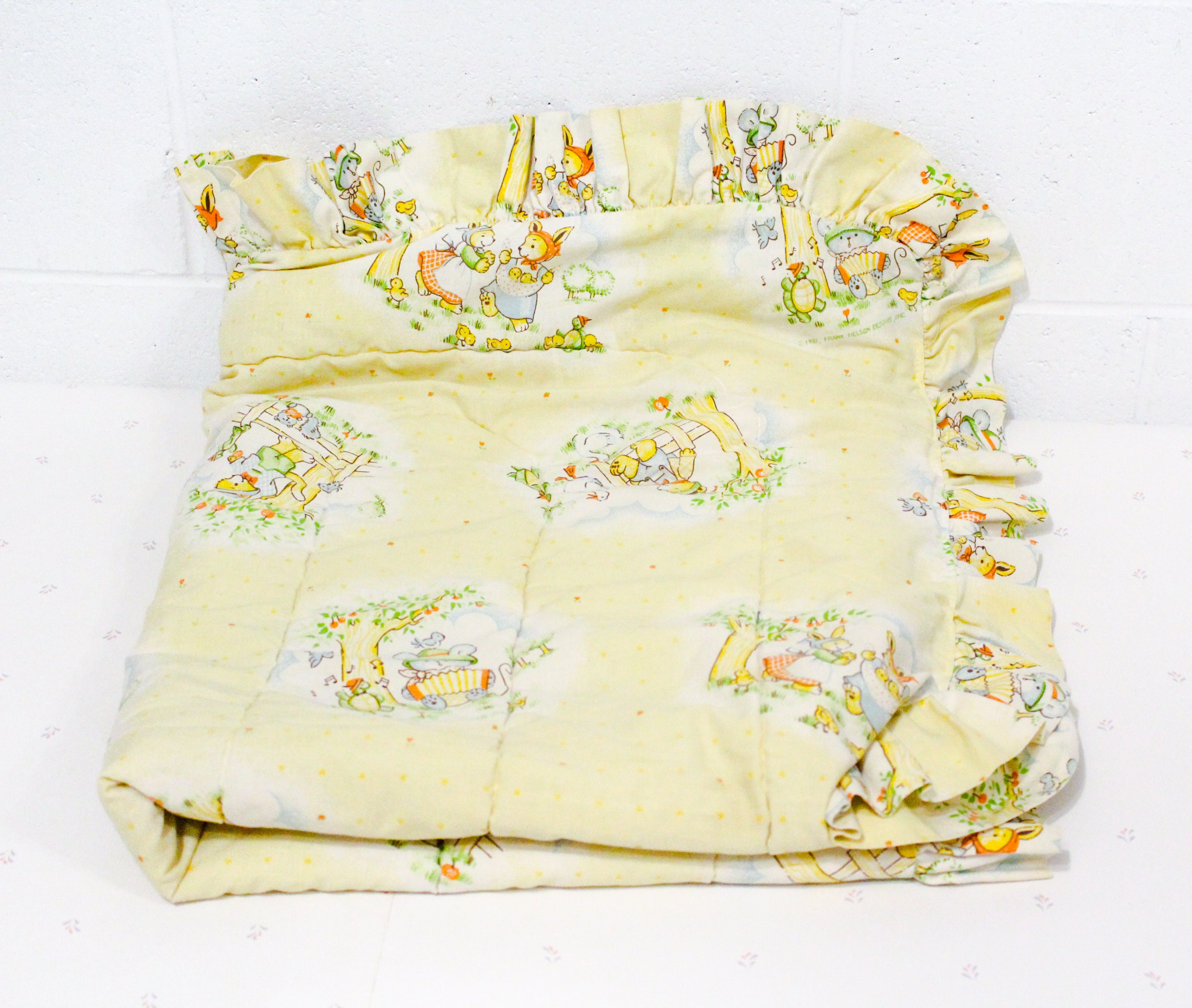 80s Vintage Nursery Blanket by Frank Nelson Designs 1980s Etsy
