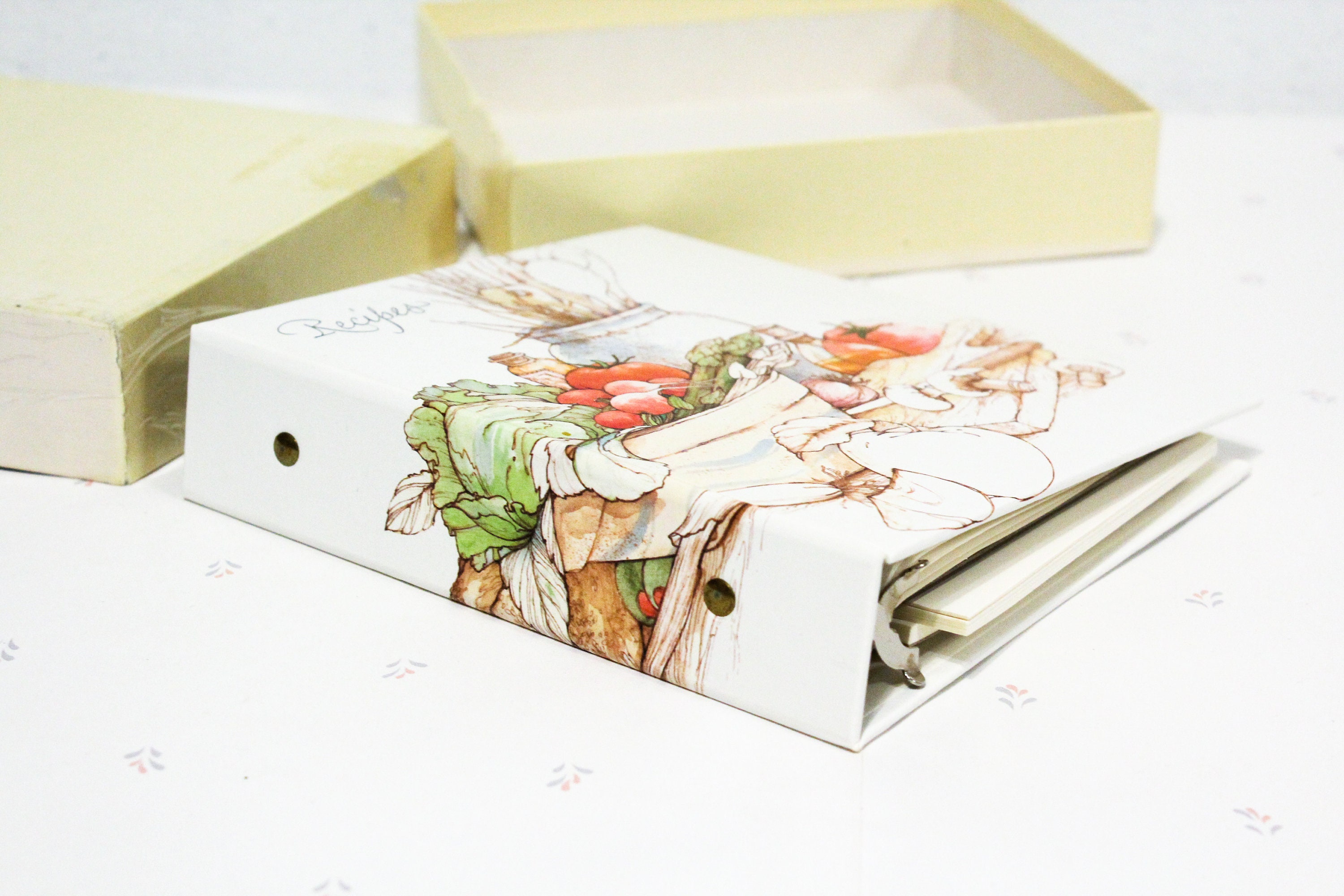 Vintage Recipe Book Binder Hallmark Recipe Binder Book Blank Etsy