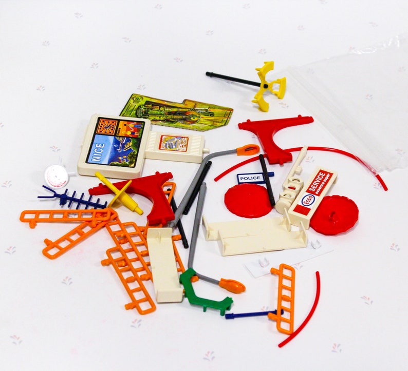 80s Vintage Majorette Majokit Toy Playset, Kids Toy Construction Playset, Car Toy Lot, Vintage Toys for Kids, 80s Toy Set image 9