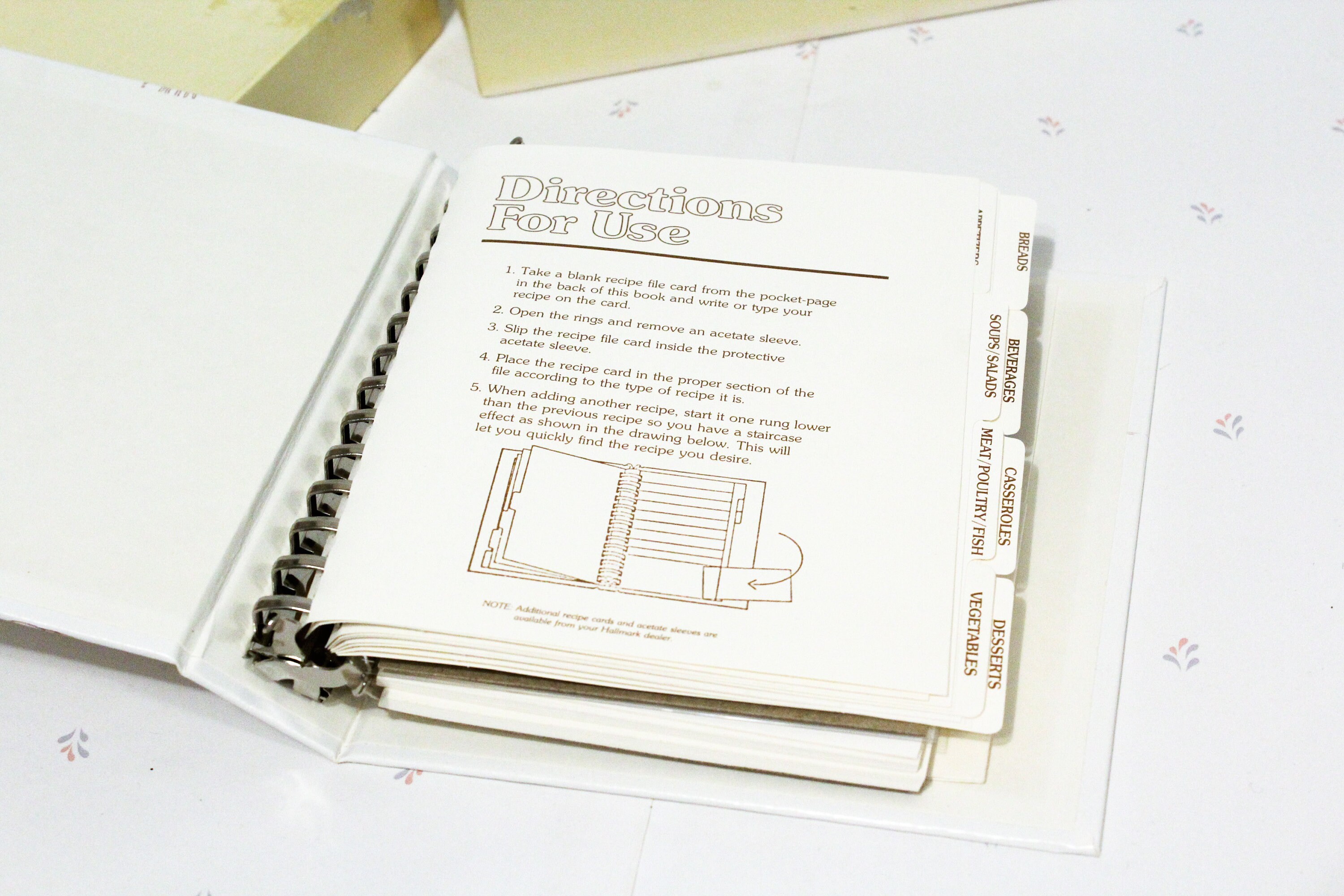 Vintage Recipe Book Binder Hallmark Recipe Binder Book Blank Etsy