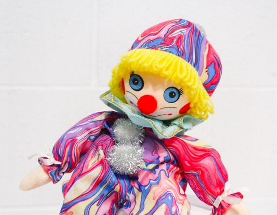 Vintage Dolmax Wind-up Musical Clown Doll – Soft Body