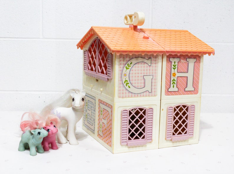 Vintage Toy G1 MLP Toy Playset Vintage Pony Toy for Girl MLP Baby Ponies My Little Pony Nursery Playset 80s Toys for Girls
