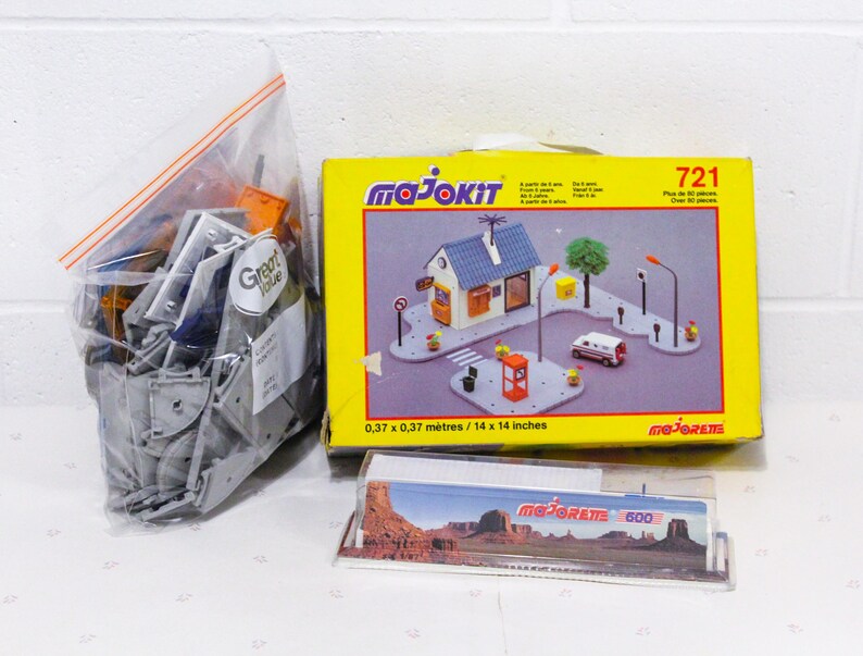 80s Vintage Majorette Majokit Toy Playset, Kids Toy Construction Playset, Car Toy Lot, Vintage Toys for Kids, 80s Toy Set image 4