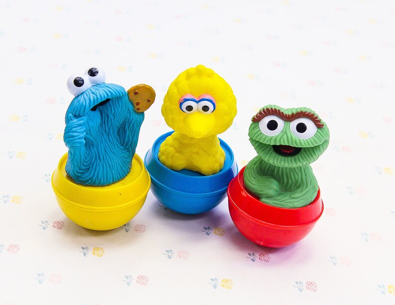 Vintage Sesame Street Roly Poly Toys Big Bird Toy for Baby Etsy