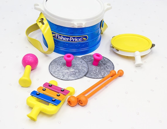 vintage fisher price drum set