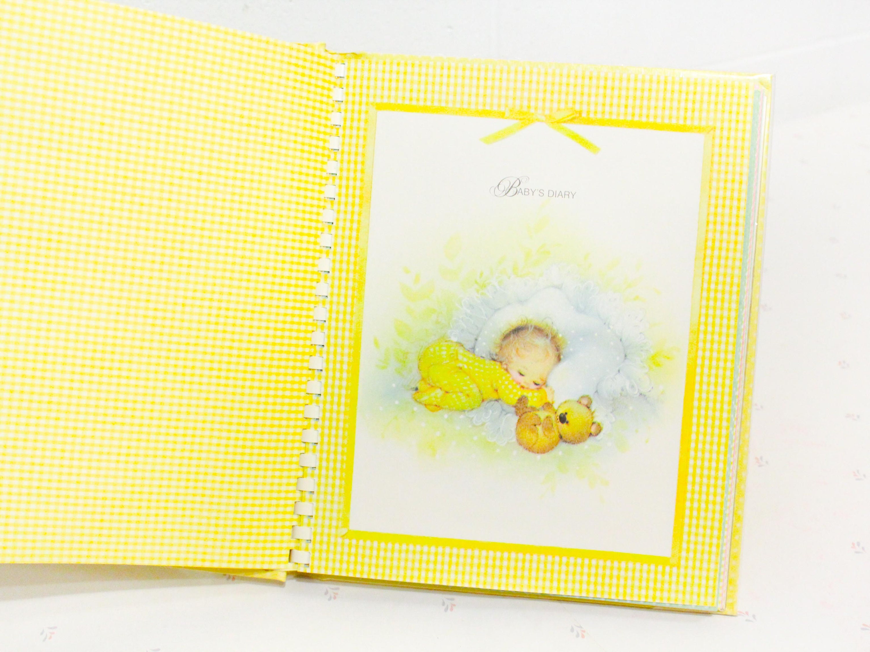 Baby Diary Journal Keepsake Book 80s Vintage Baby Book Blank Etsy