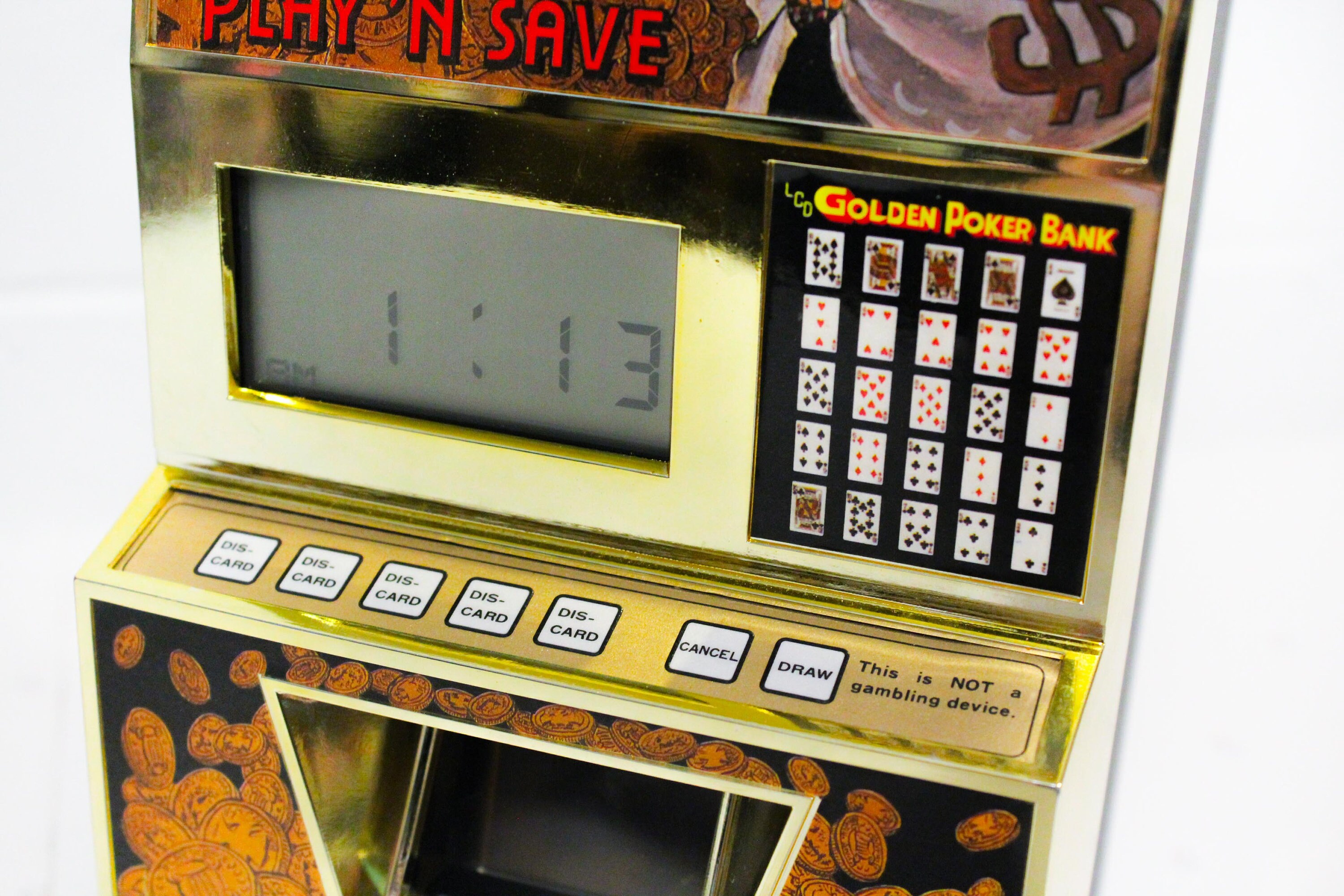 LCD Digital Poker Coin Bank, Poker Game Savings Bank Japan Made