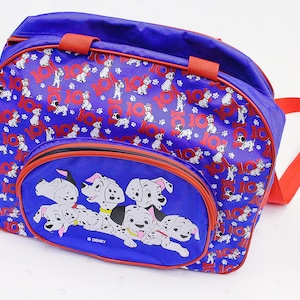 Vintage 101 Dalmatians Blue Duffle Bag, Overnight Bag for Child, 90s Disney Bag for Kid, Disney Kids Bag, Disney Dalmatians Shoulder Bag