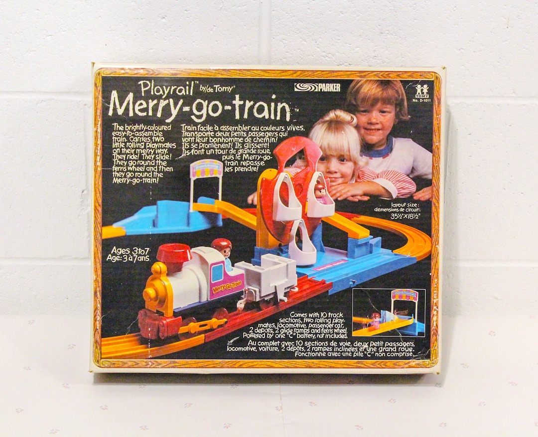 Tomy Playrail Merry Go Train Toy Set, Kids Toy Train Set, 80s Kids