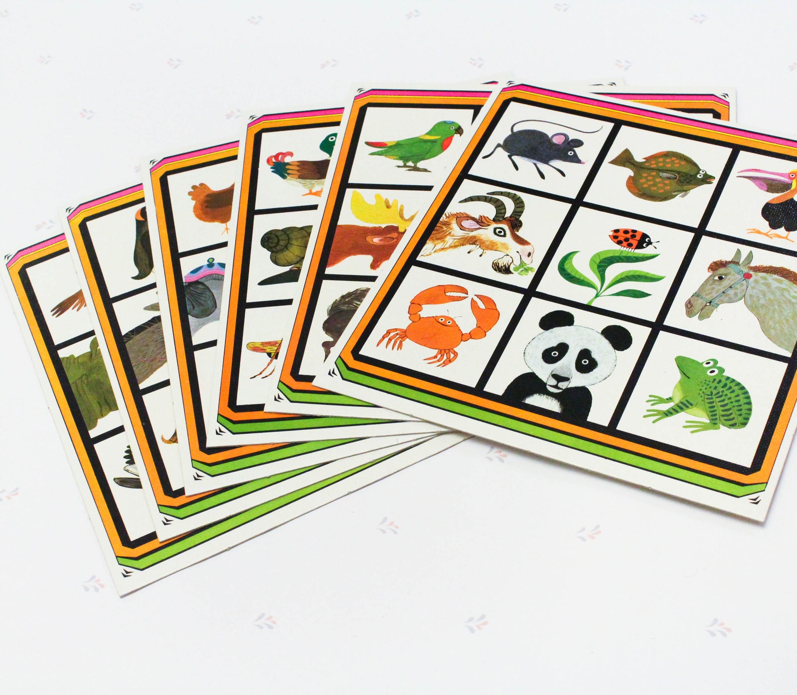 Animal Lotto Game for Kids Matching Game Set Animal Game for Etsy