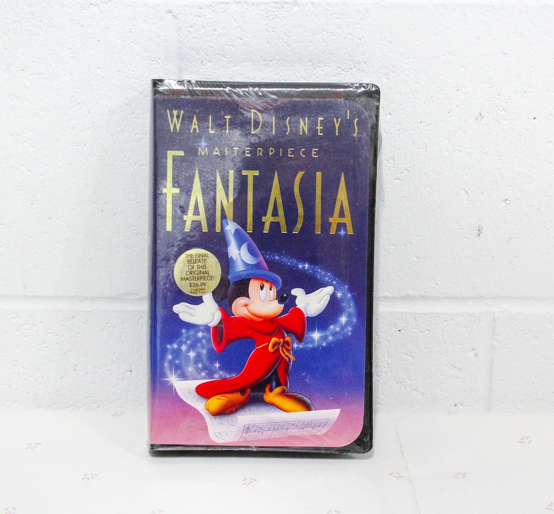 Buy 1991 Walt Disney Fantasia VHS Tape Factory Sealed, Disney Kids VHS ...