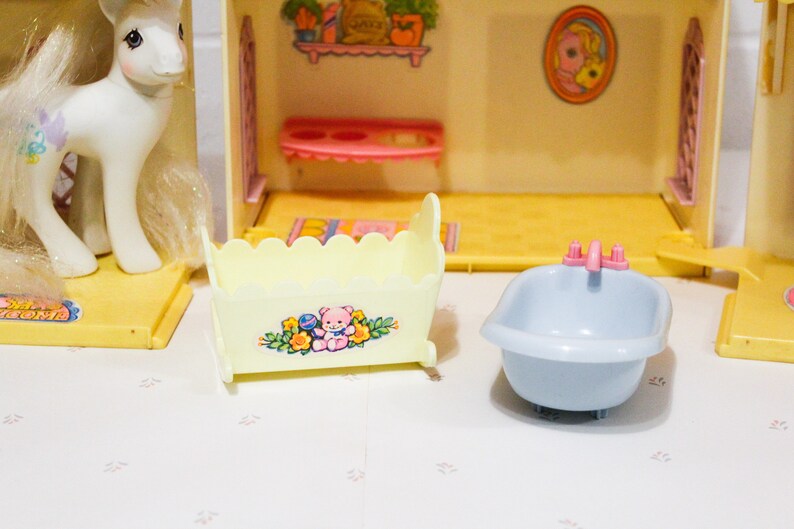 Vintage Toy G1 MLP Toy Playset Vintage Pony Toy for Girl MLP Baby Ponies My Little Pony Nursery Playset 80s Toys for Girls