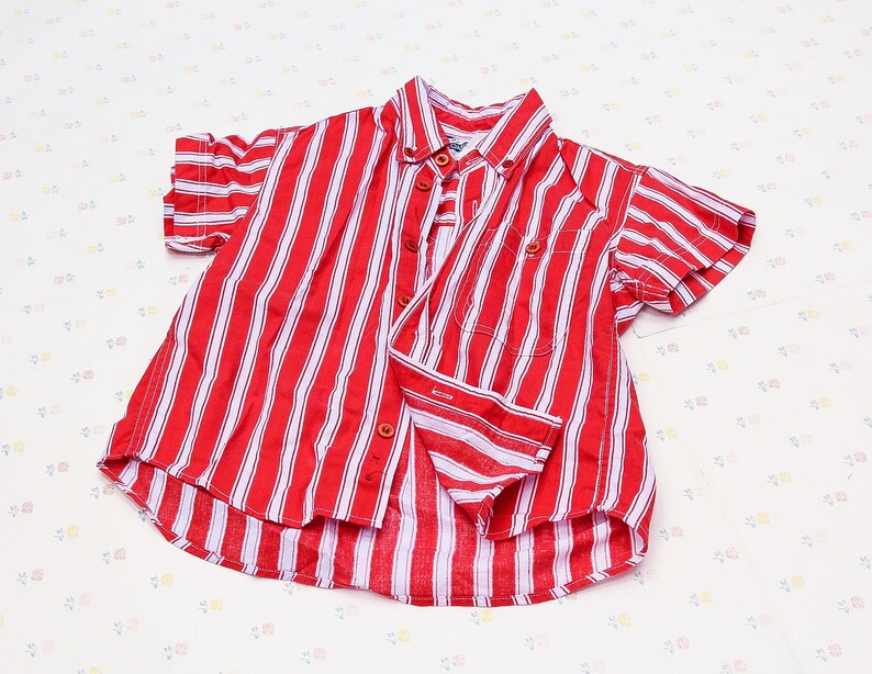 red and white striped shirt boys