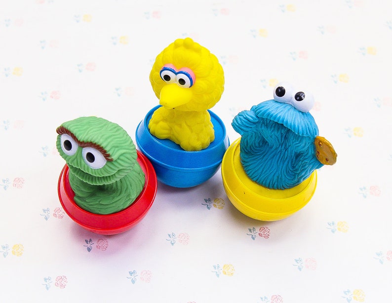 Vintage Sesame Street Roly Poly Toys Big Bird Toy for Baby Etsy