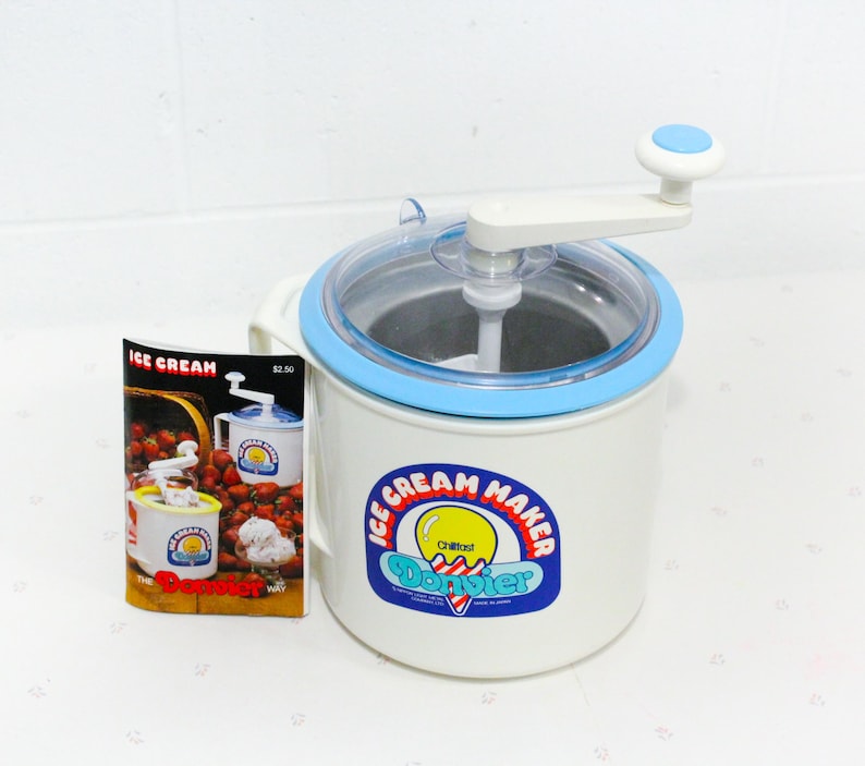 Donvier Chillfast Vintage Ice Cream Maker Hand Crank Ice Etsy