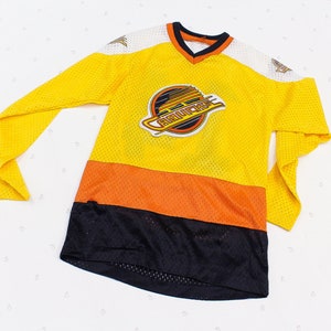 Kirk Mclean Vancouver Canucks Yellow Flying Skate CCM Jersey