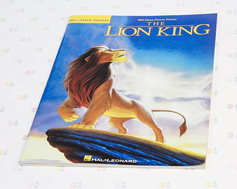 1990s Lion King Piano Sheet Music Music Lover Gift Disney Etsy