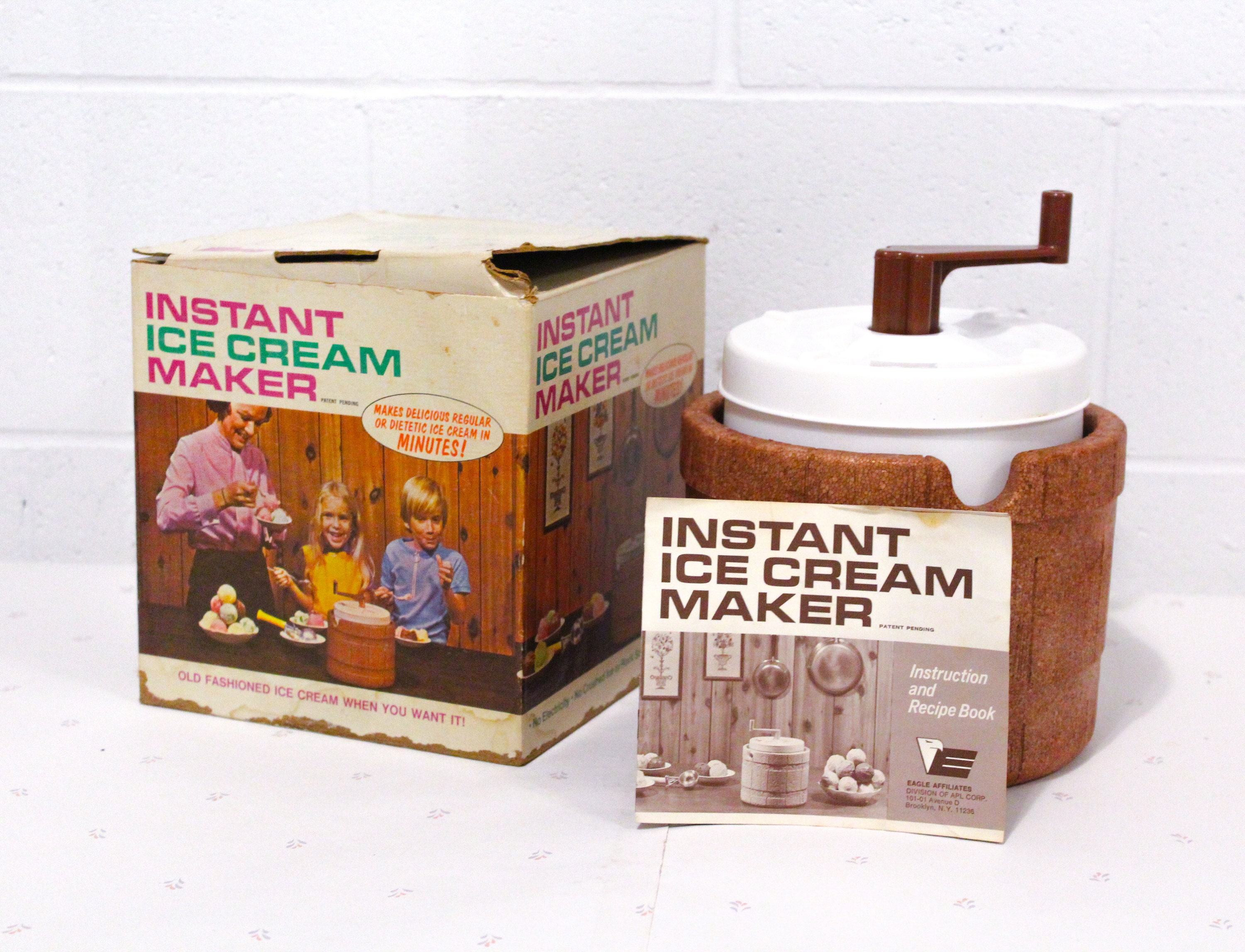 Kids Ice Cream Maker CUSTARD MAKER COLECO TASTY Manual Crank Ice Cream  Machine