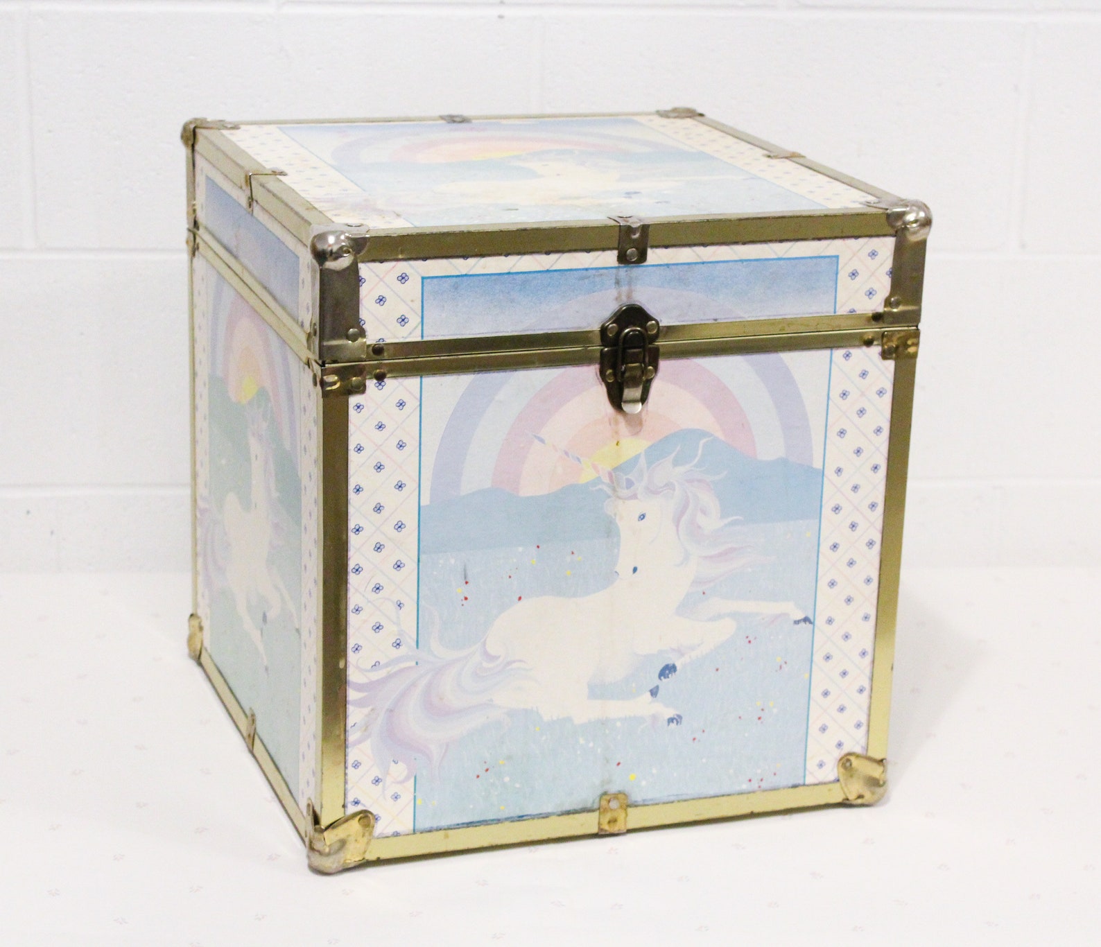 Vintage Unicorn Toy Chest Vintage Toy Box Unicorn Kids Etsy