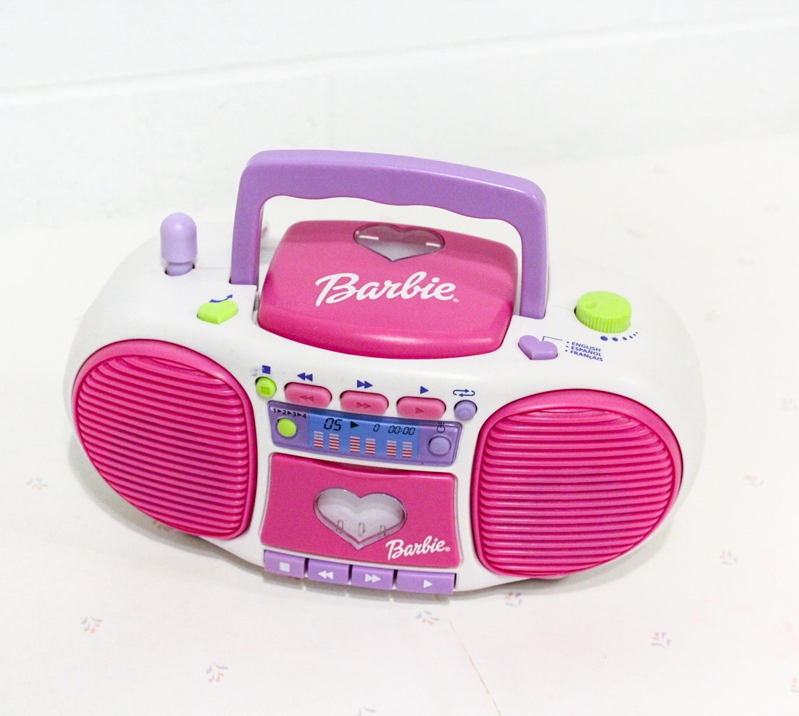 Mattel Barbie Dance With Me Talking Boombox 90s Vintage Etsy