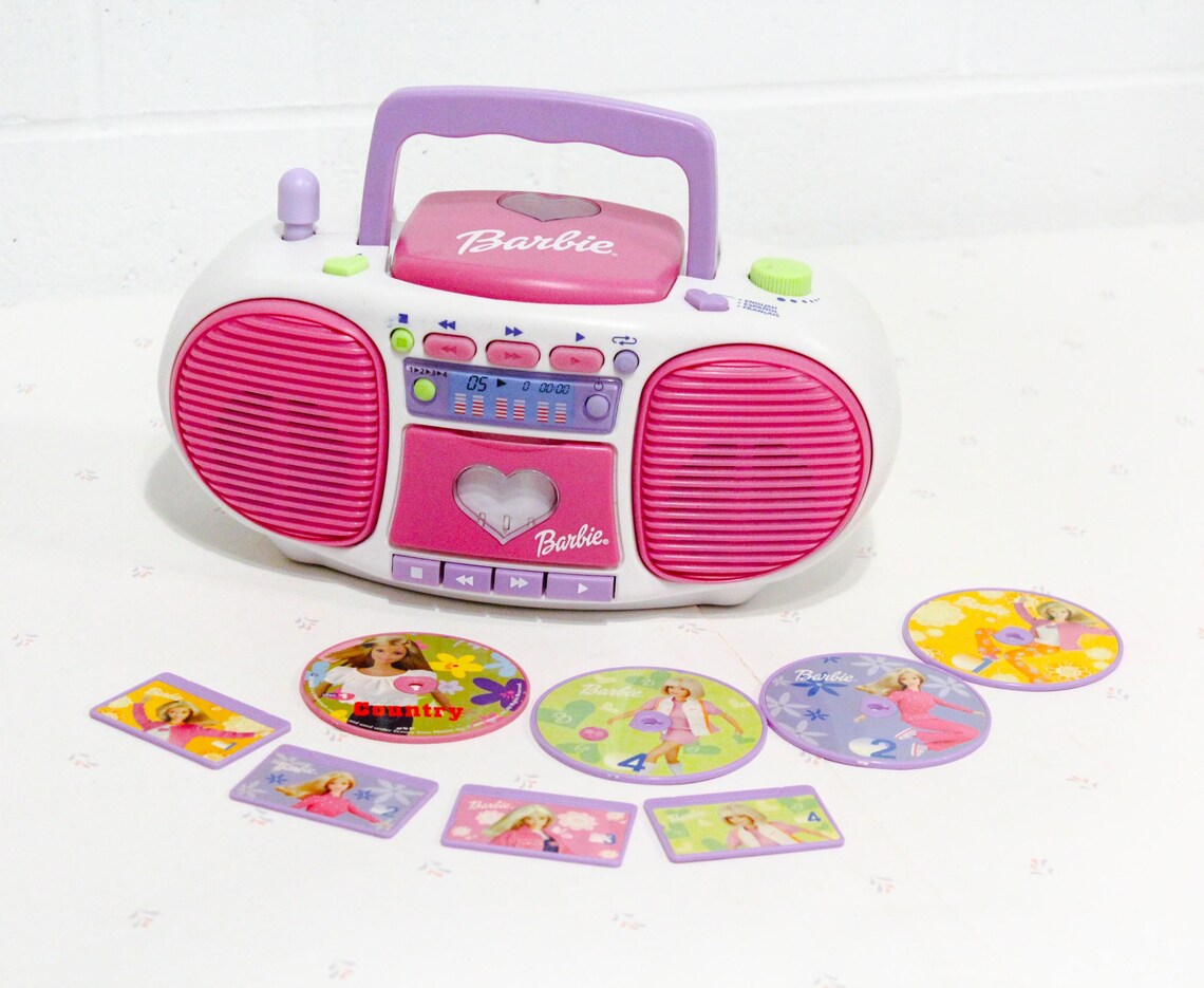 Mattel Barbie Dance With Me Talking Boombox 90s Vintage Etsy