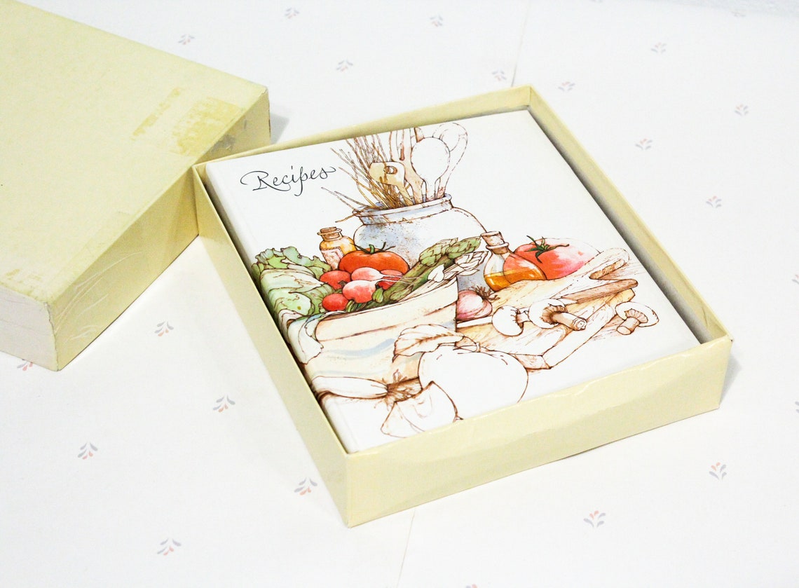 Vintage Recipe Book Binder Hallmark Recipe Binder Book Blank Etsy