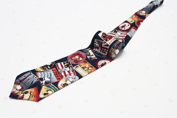 Vintage Snoopy Tie for Men, Silk Necktie, Vintage… - image 4