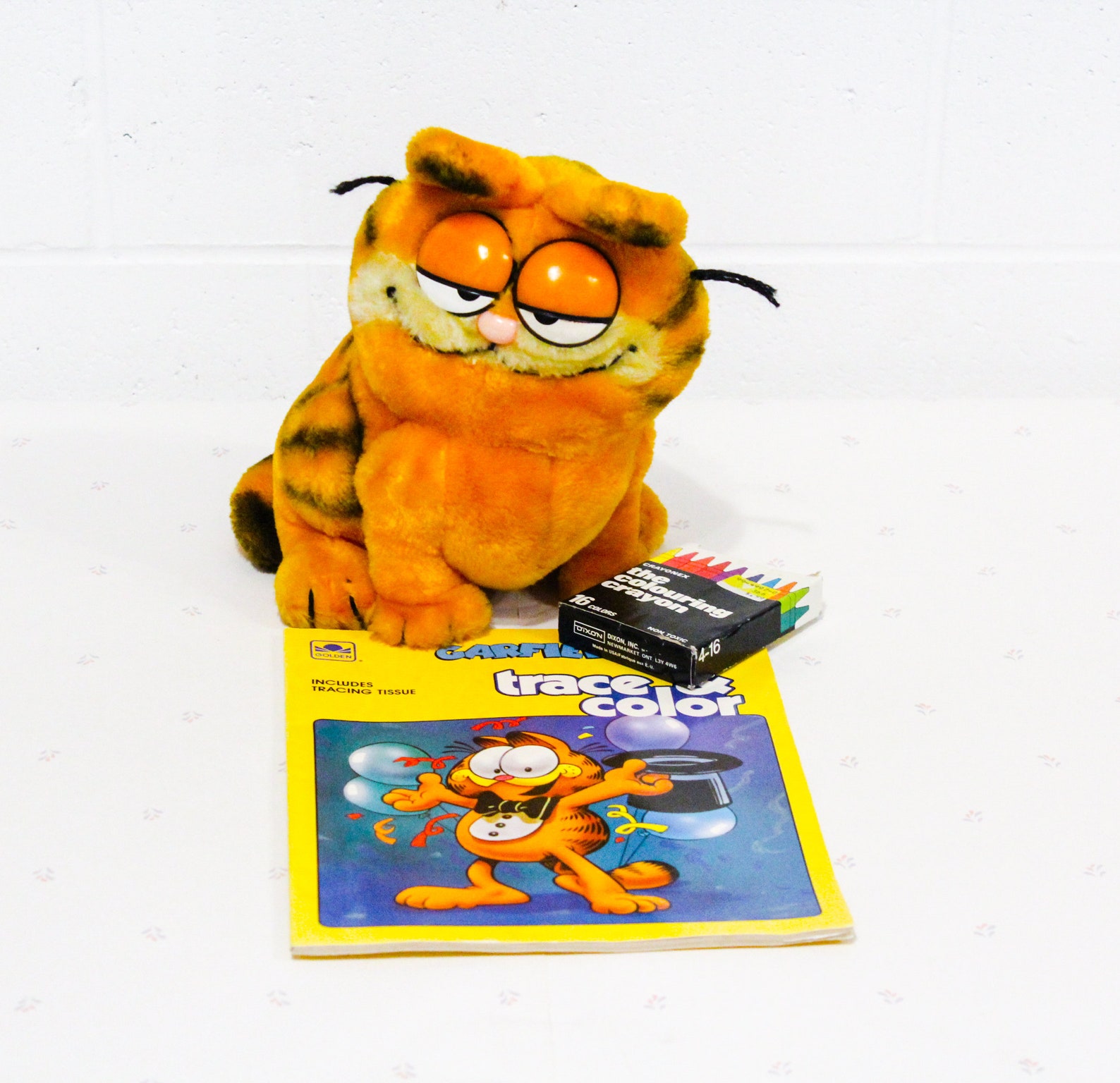 80s Garfield Stuffed Toy Fan Pack Garfield Plush Toy Set Etsy
