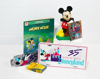 Vintage Disney Mickey Mouse Gift Set, Vintage Kids Gift, Collectible Disney Gift for Kid, Disney Kids