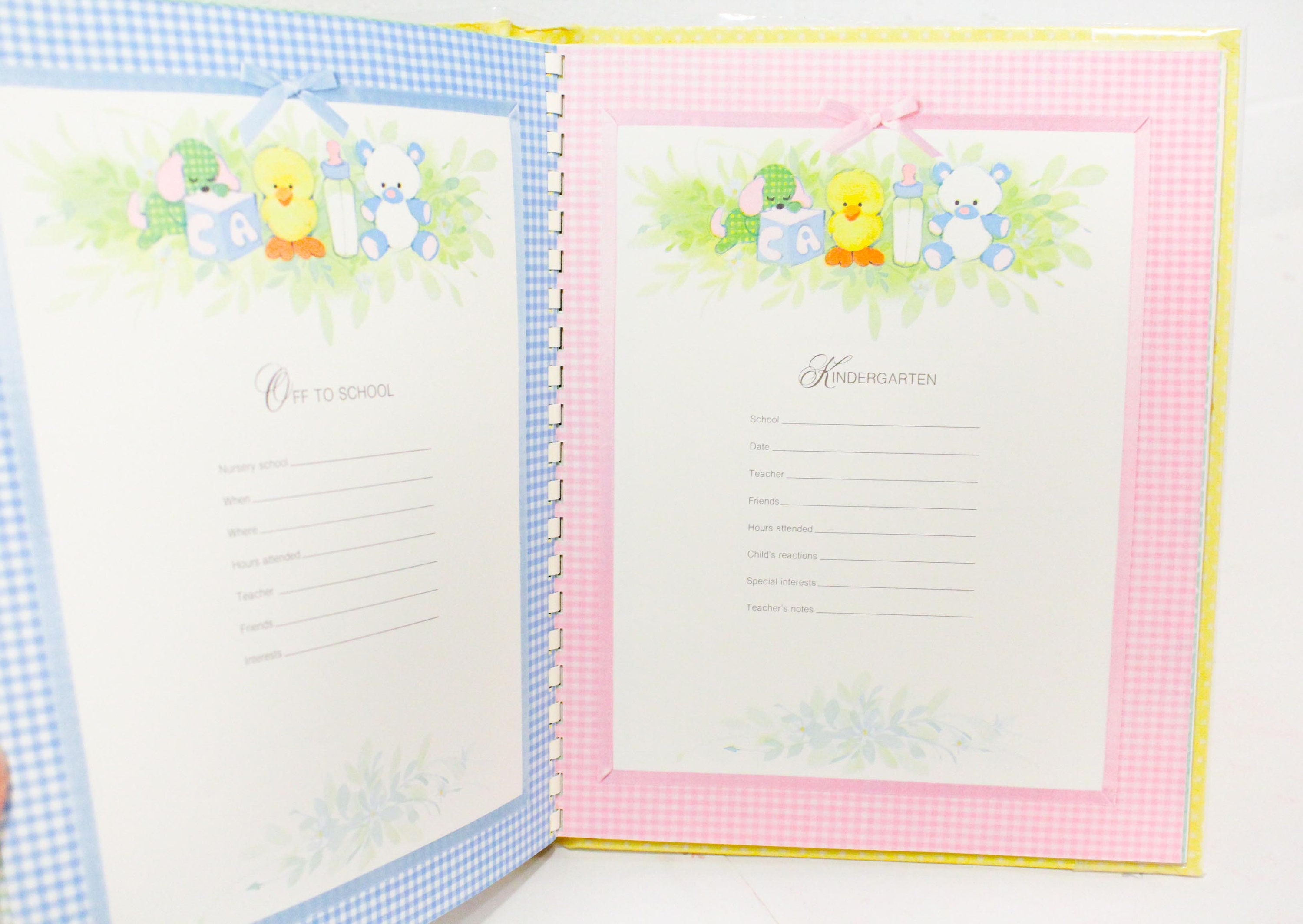 Baby Diary Journal Keepsake Book 80s Vintage Baby Book Blank Etsy