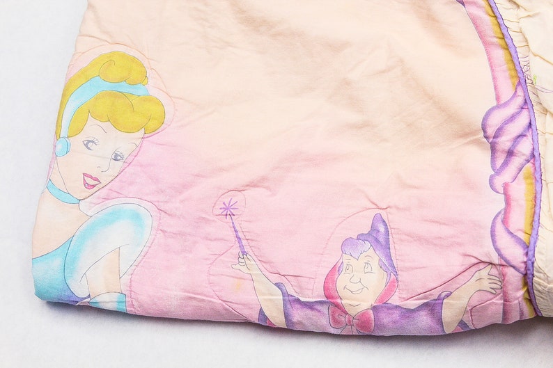 90s Vintage Disney Cinderella Twin Bed Comforter Girls Etsy