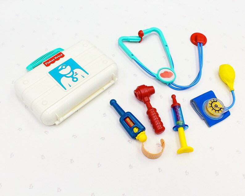 Vintage Fisher Price Doctor Kit Pretend Play Medical Kit Etsy
